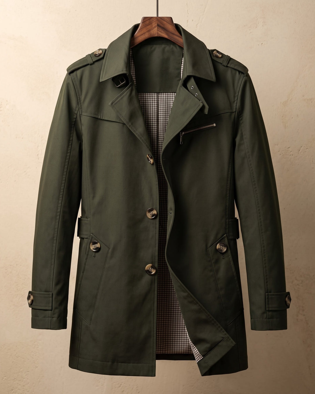 Maurizio Cotton Trench Coat