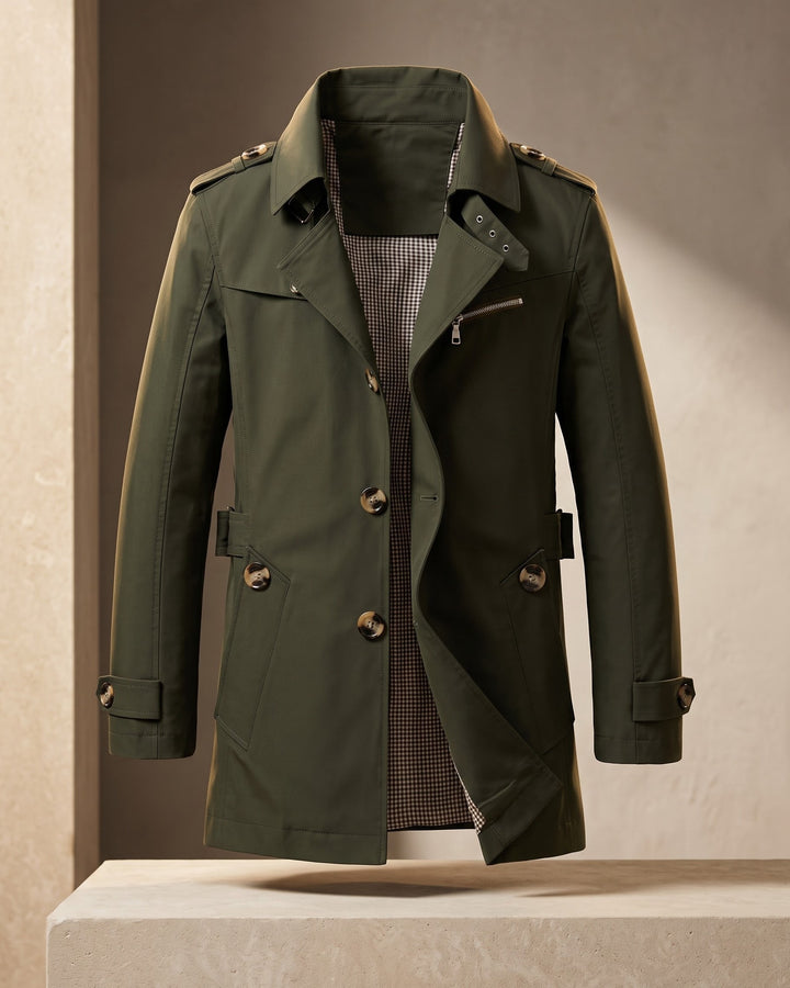 Maurizio Cotton Trench Coat