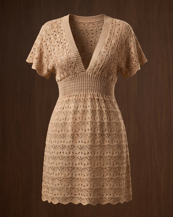 Romina Open-Knit Mini Dress