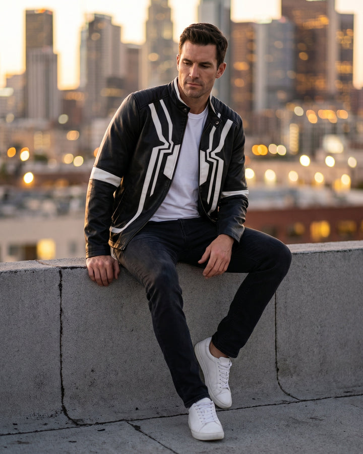 Maurizio Faux Leather Jacket