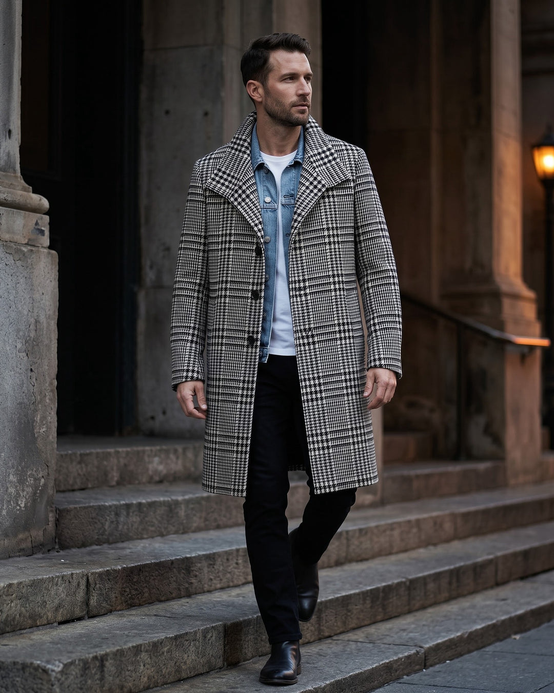 Gennaro Glen Plaid Overcoat