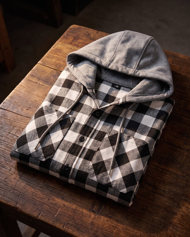 Pietro Hooded Flannel Overshirt