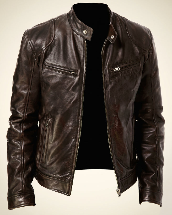 Virgilio Faux Leather Moto Jacket