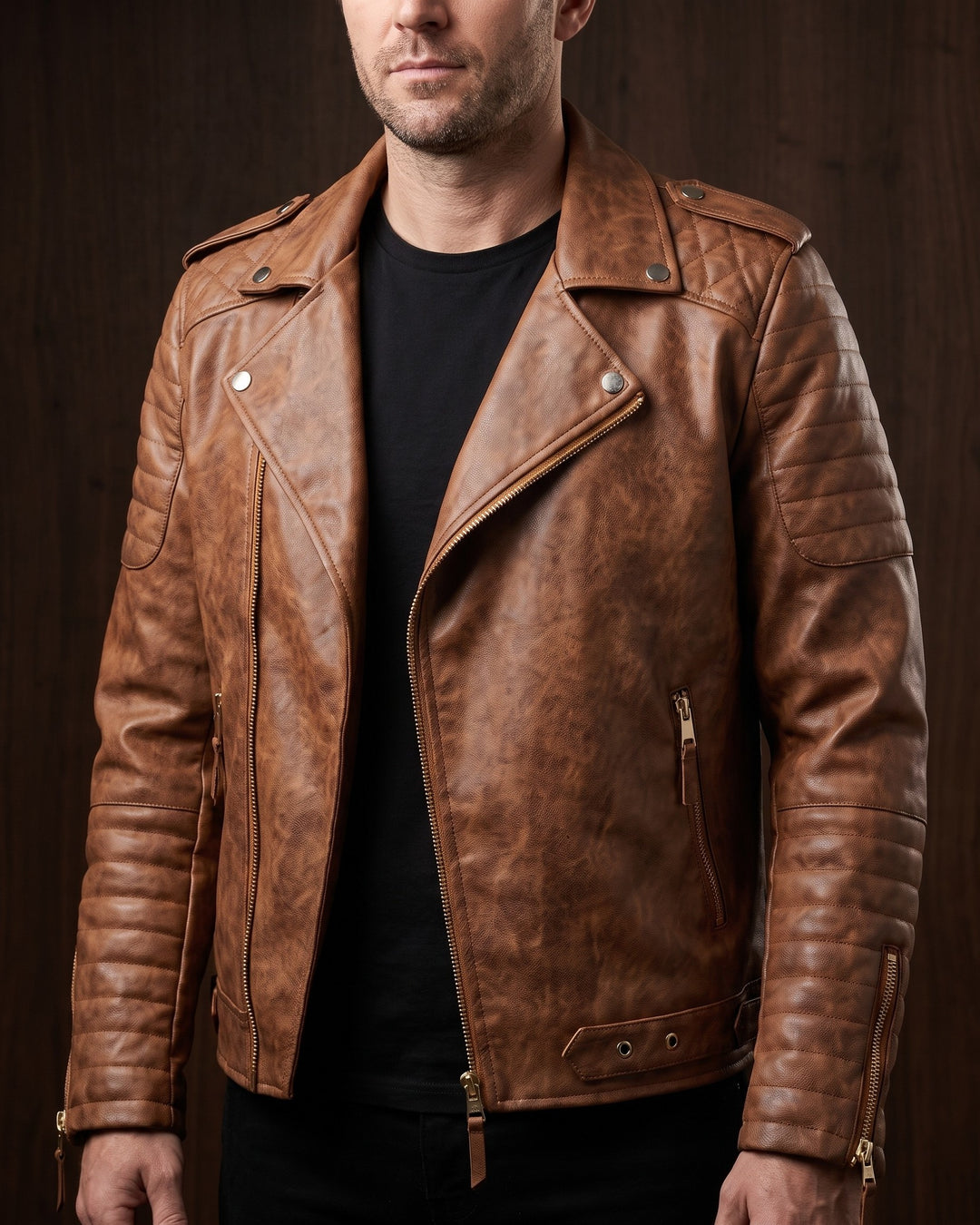 Aldo Faux Leather Biker Jacket
