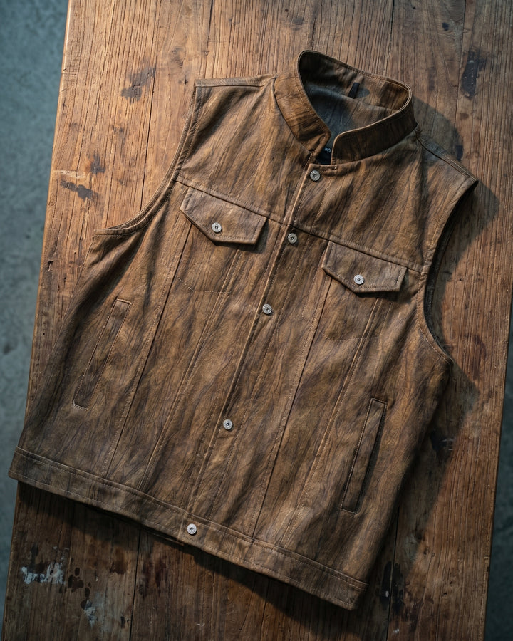 Antonio Faux Leather Vest Jacket