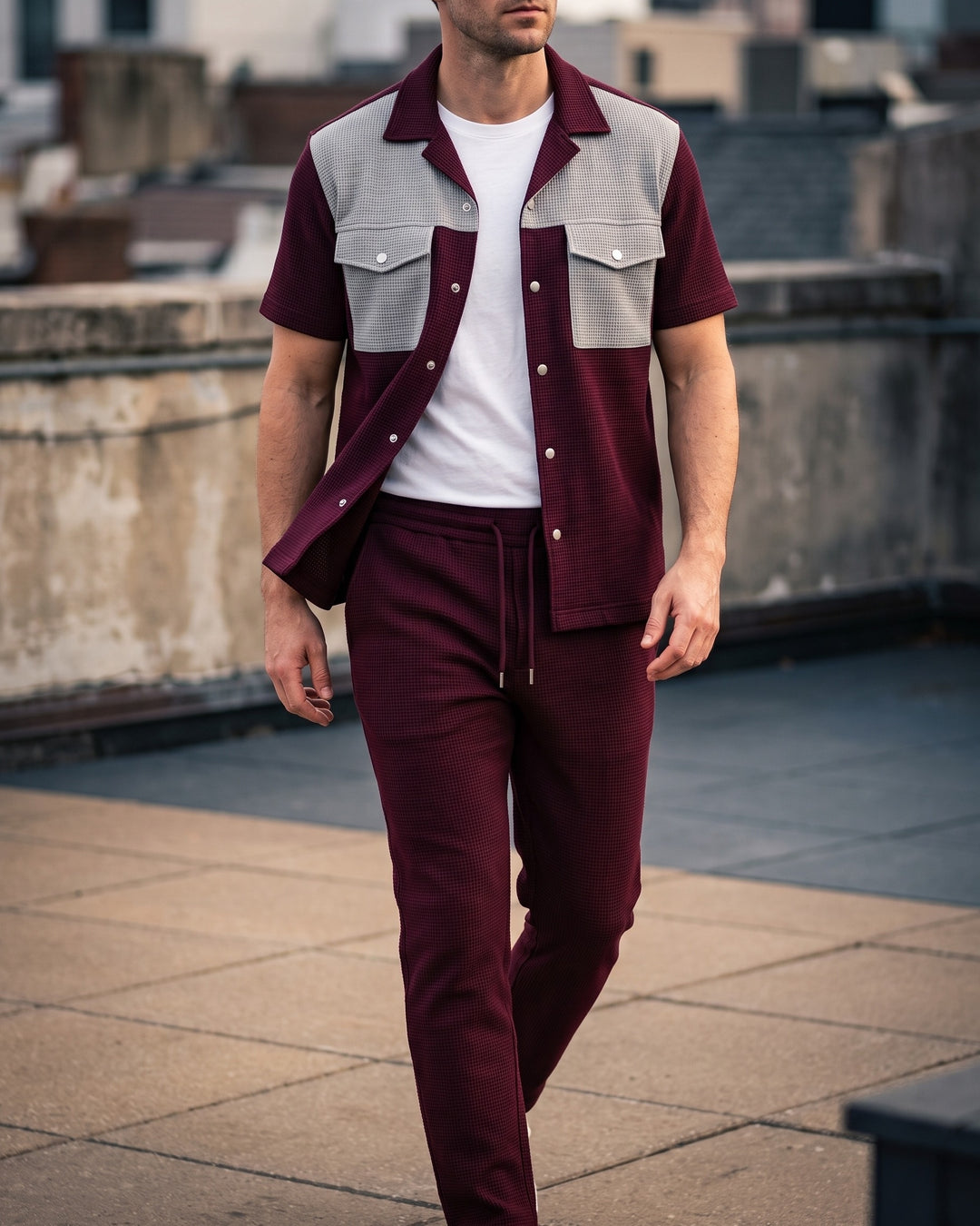 Giorgio Waffle-Knit Coordinate Set
