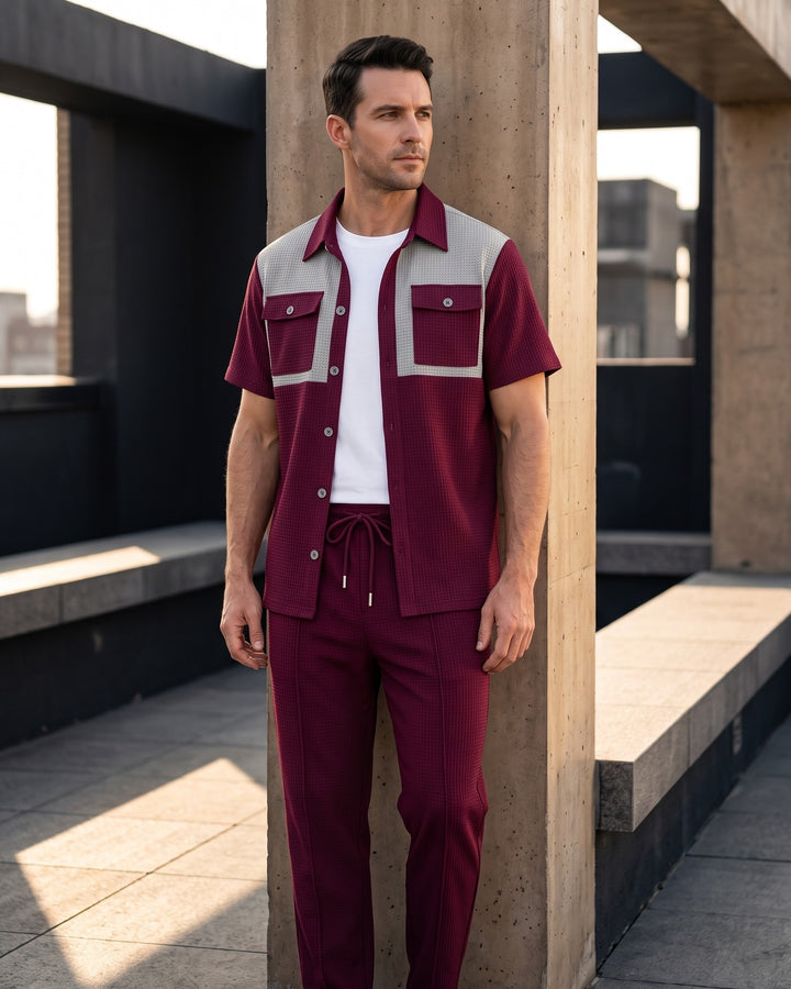 Giorgio Waffle-Knit Coordinate Set