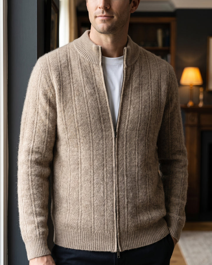 Serafino Cashmere Zip-Up Cardigan