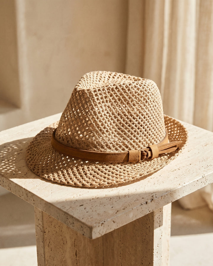 Walter Open-Weave Fedora Hat