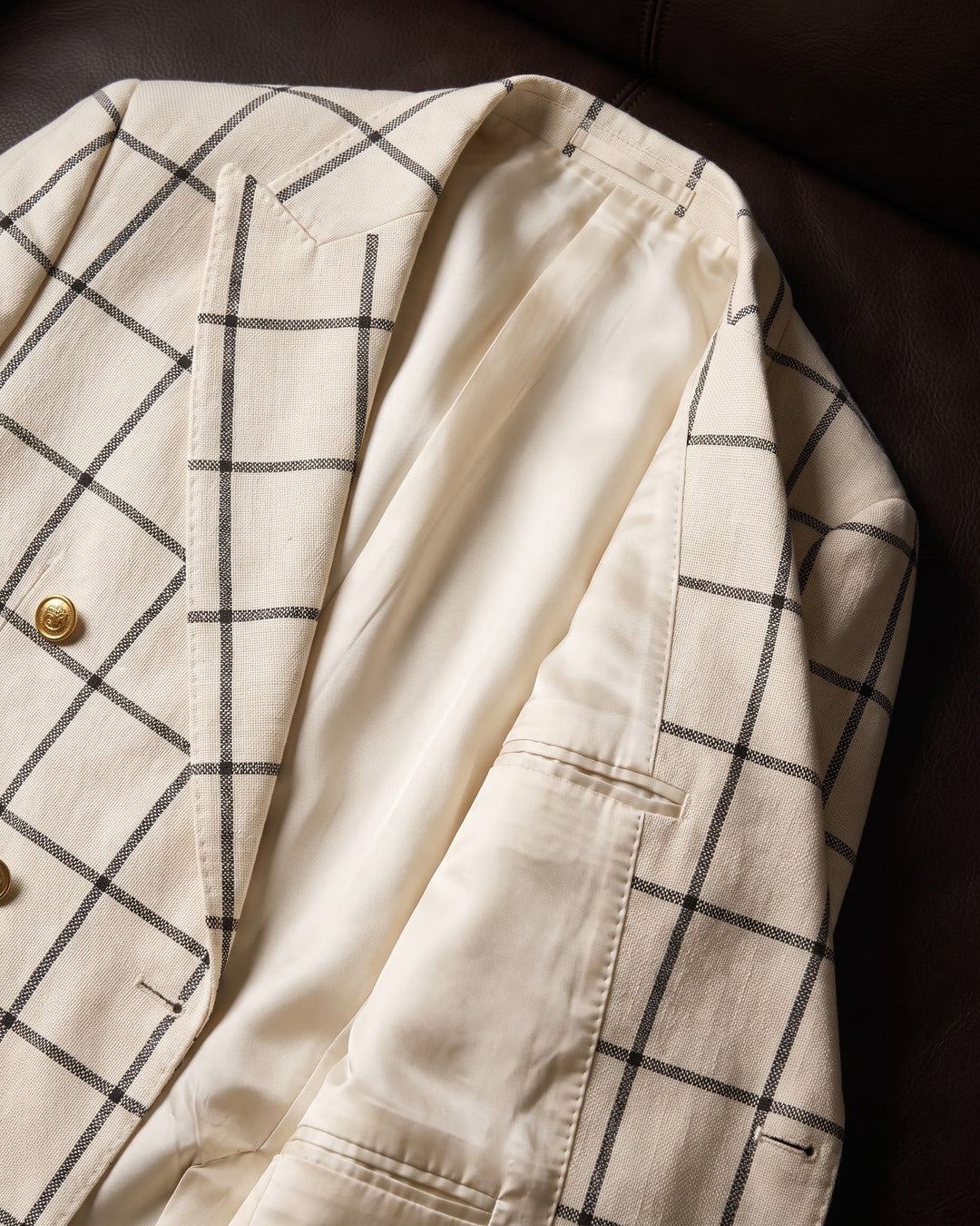 Salvatore Cotton Blend Double-Breasted Blazer