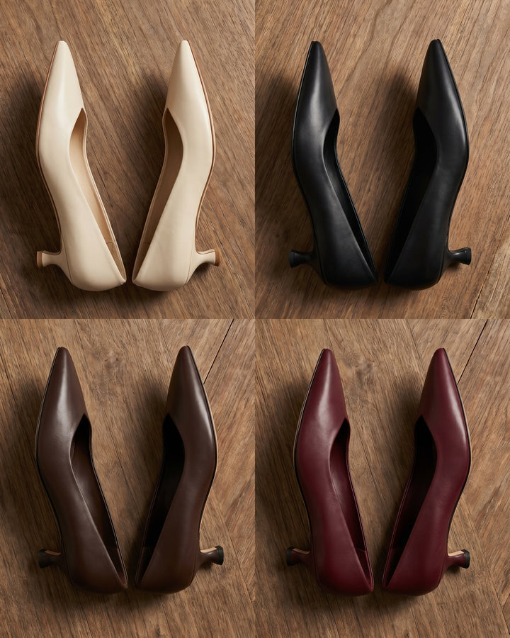 Felicia Leather Heels