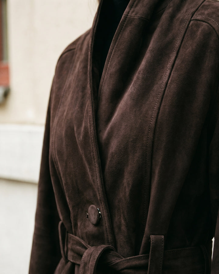 Maddalena Suede Belted Jacket