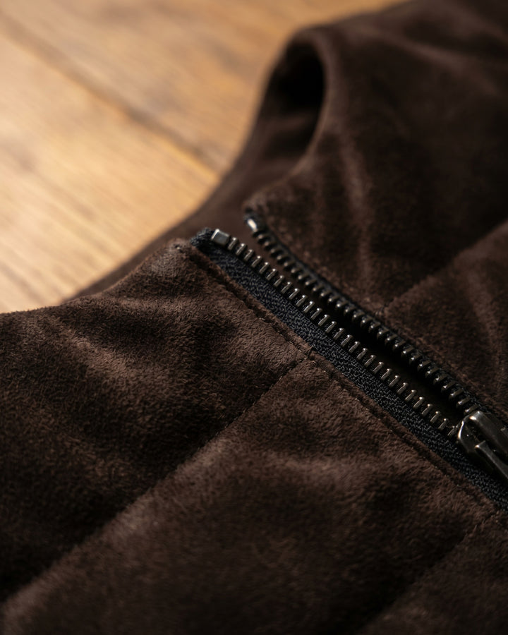 Vicente Quilted Suede Vest
