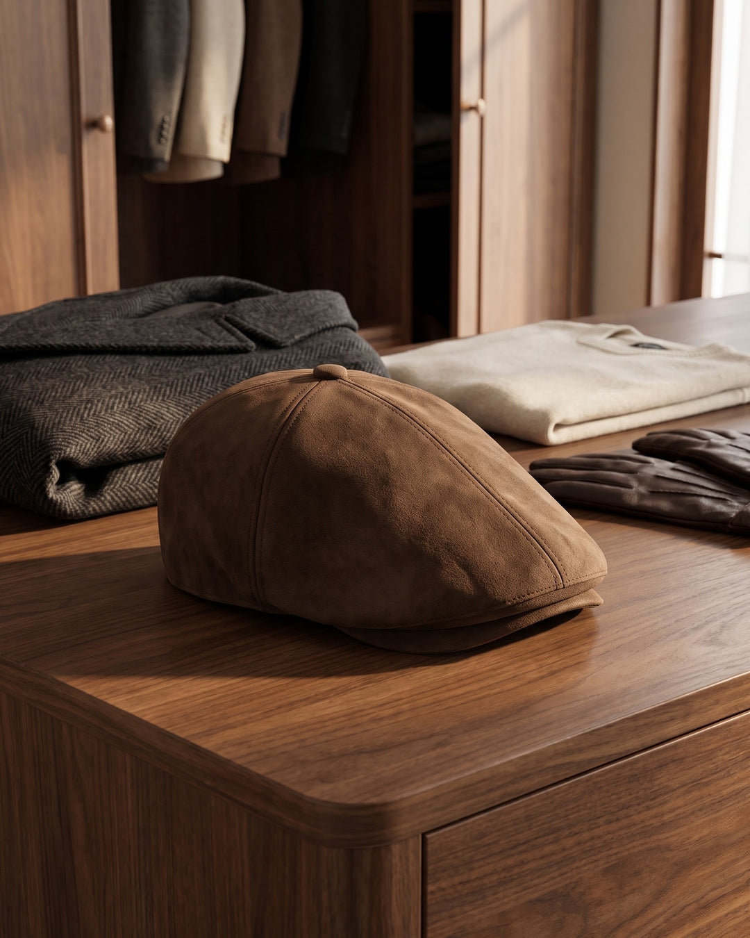 Romeo Suede Flat Cap