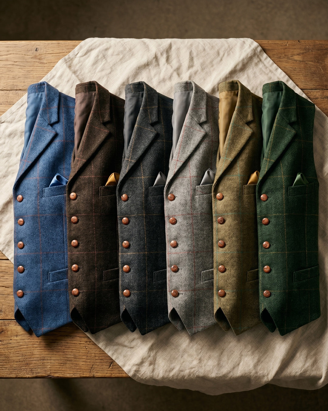Vicente Tweed Lapelled Waistcoat