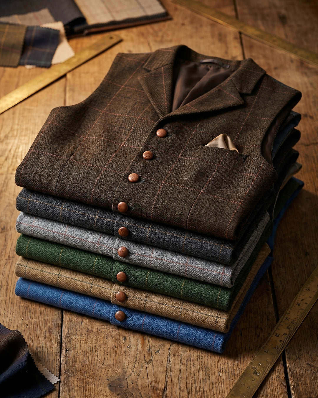 Vicente Tweed Lapelled Waistcoat