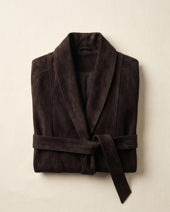 Maddalena Suede Belted Jacket