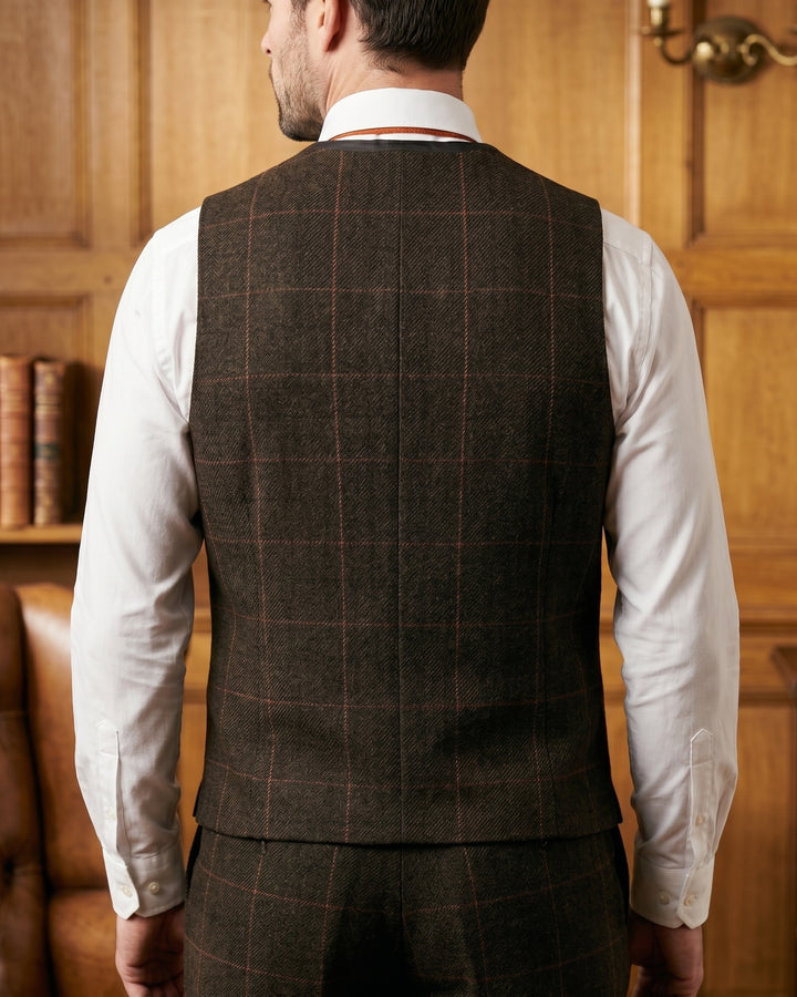 Vicente Tweed Lapelled Waistcoat