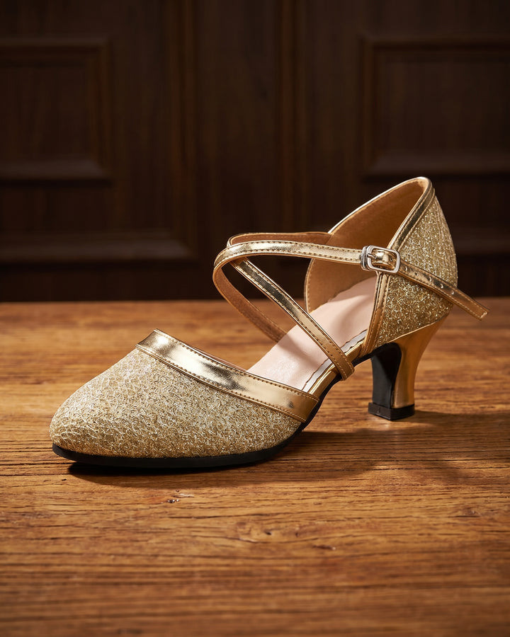 Rafaela Glitter Mesh Heeled Sandal