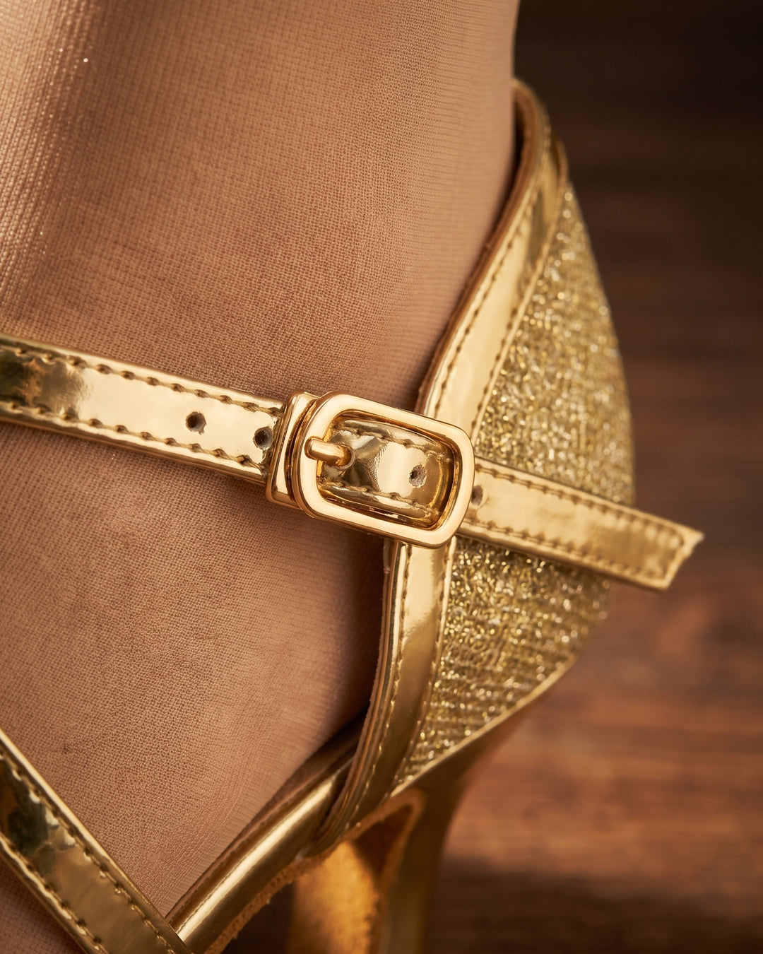 Rafaela Glitter Mesh Heeled Sandal