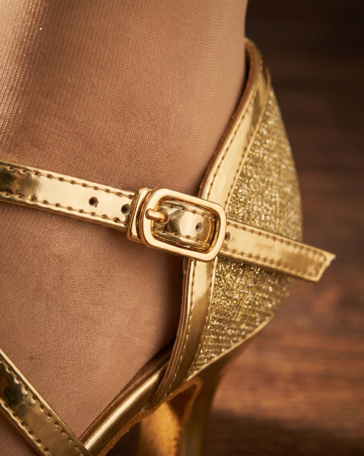 Rafaela Glitter Mesh Heeled Sandal