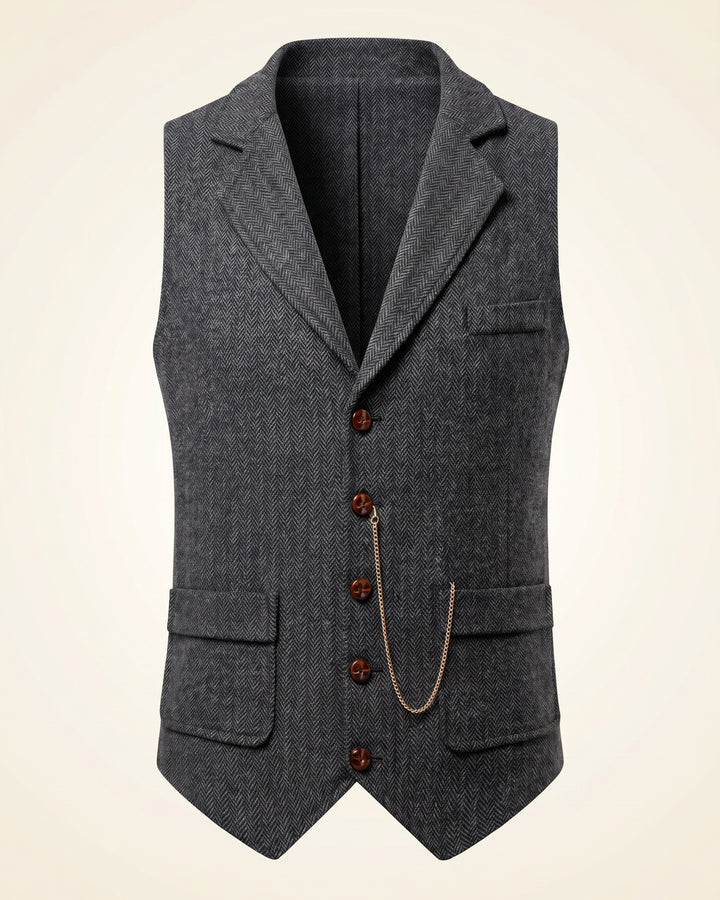 Oscar Herringbone Waistcoat