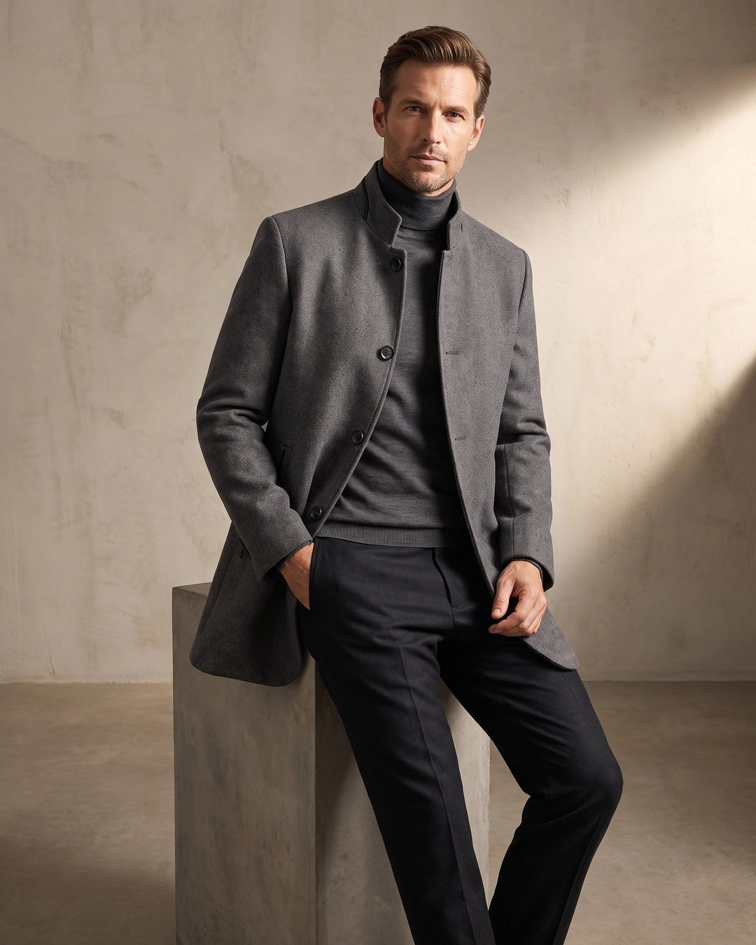 Ettore Wool Blend Coat