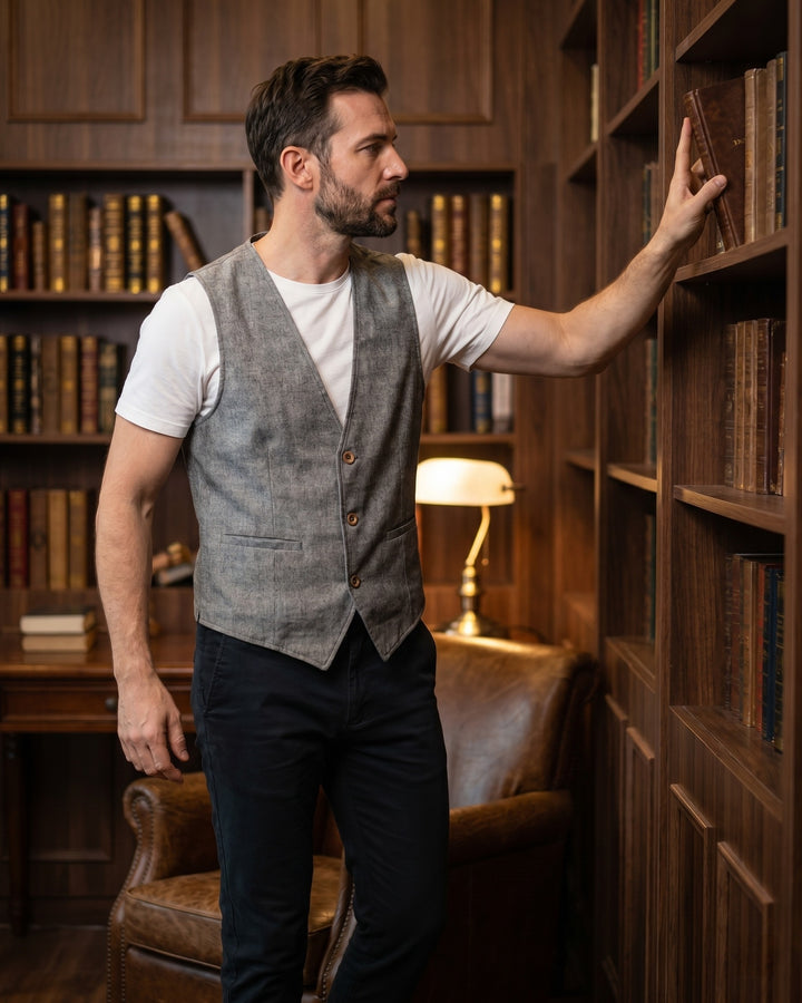 Tomas Linen Blend Vest