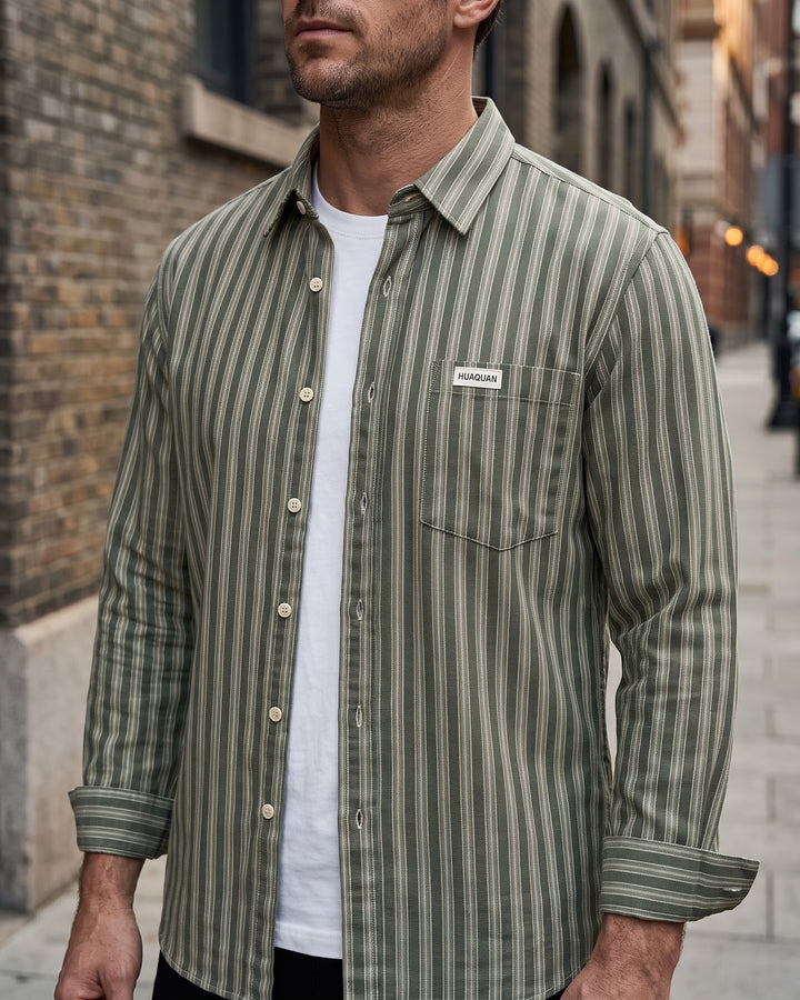 Andrea Cotton Striped Shirt