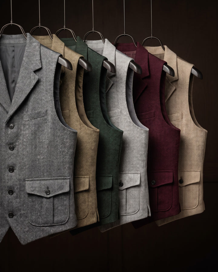 Vittorio Herringbone Waistcoat