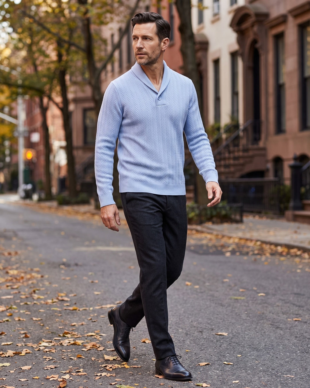 Octavio Cashmere Shawl-Collar Sweater