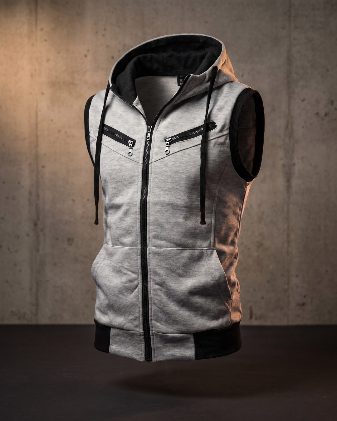 Domenico Cotton Blend Hoodie Vest