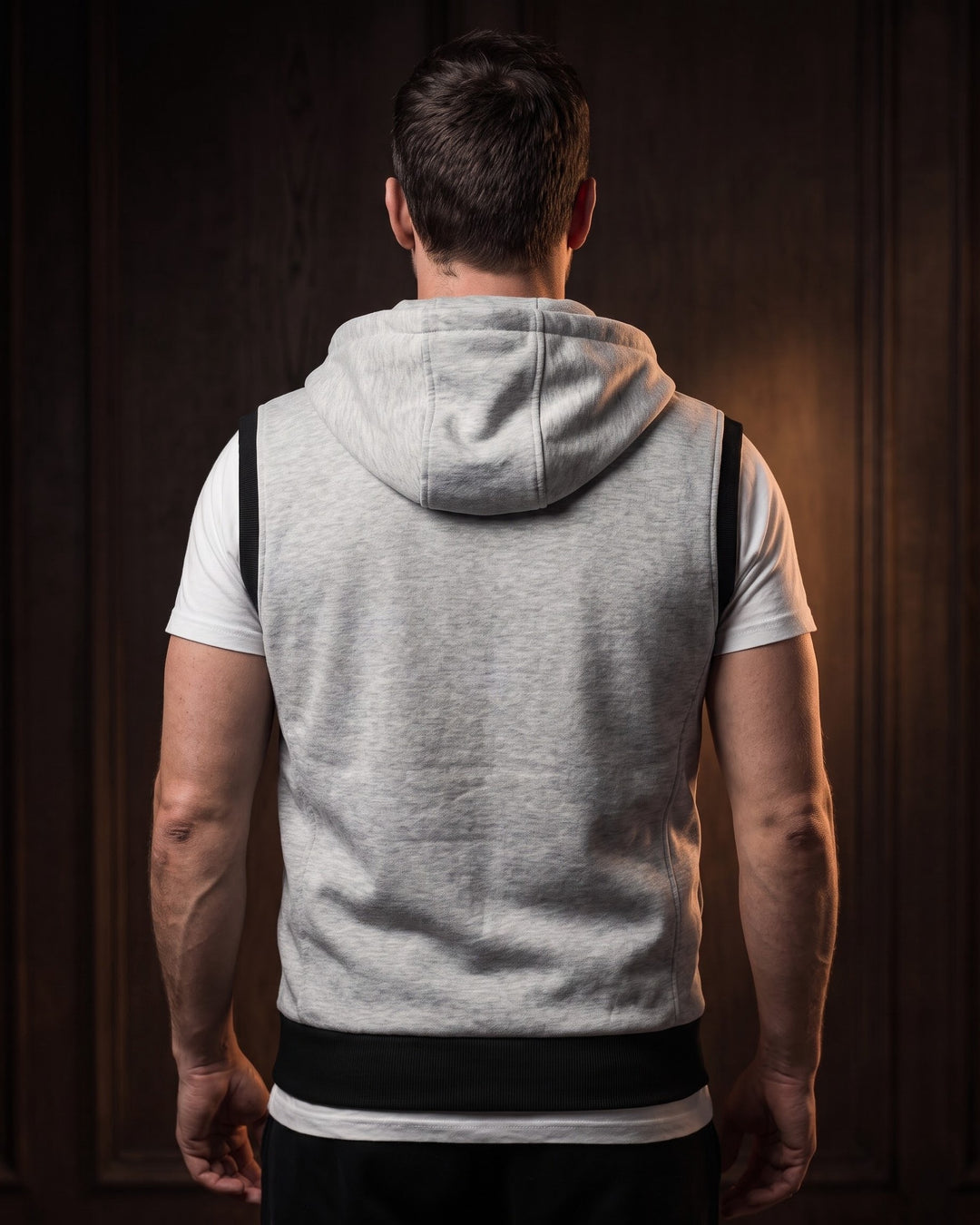 Domenico Cotton Blend Hoodie Vest