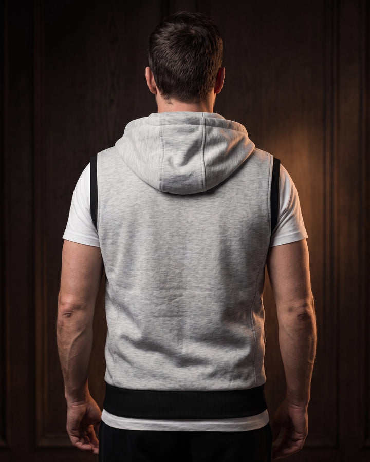 Domenico Cotton Blend Hoodie Vest