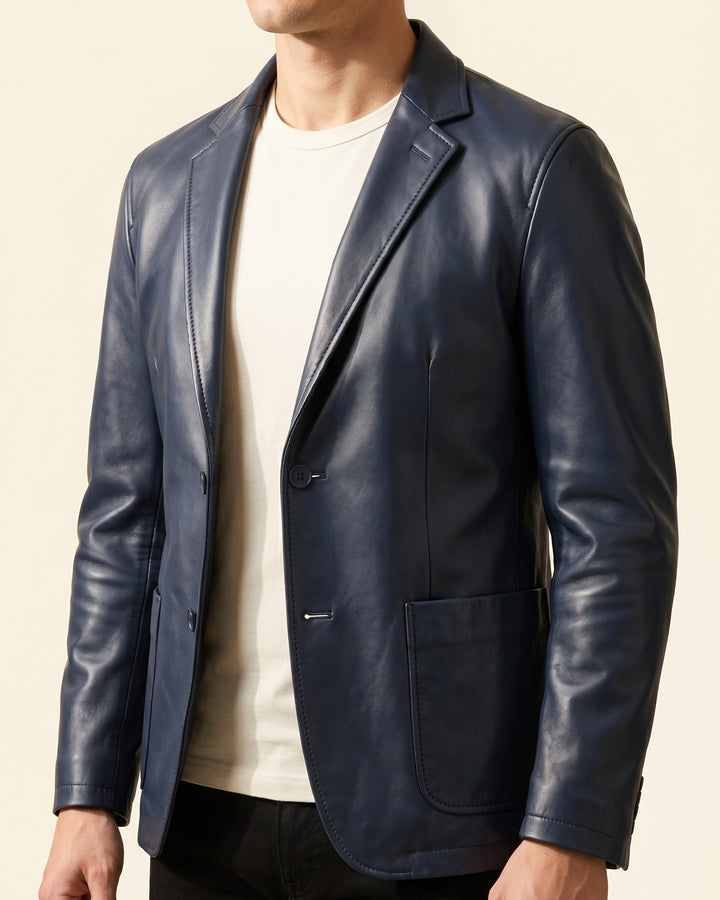 Sandro Faux Leather Blazer