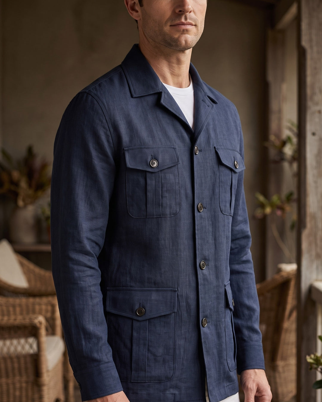 Ramiro Hemp Blend Safari Jacket
