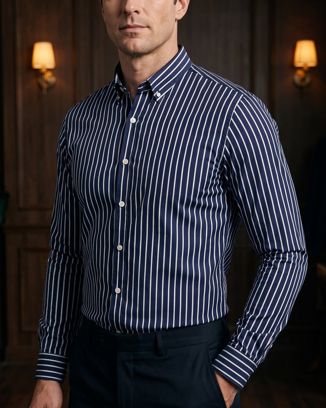 Lucio Striped Button-Down Shirt