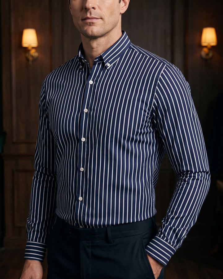 Lucio Striped Button-Down Shirt