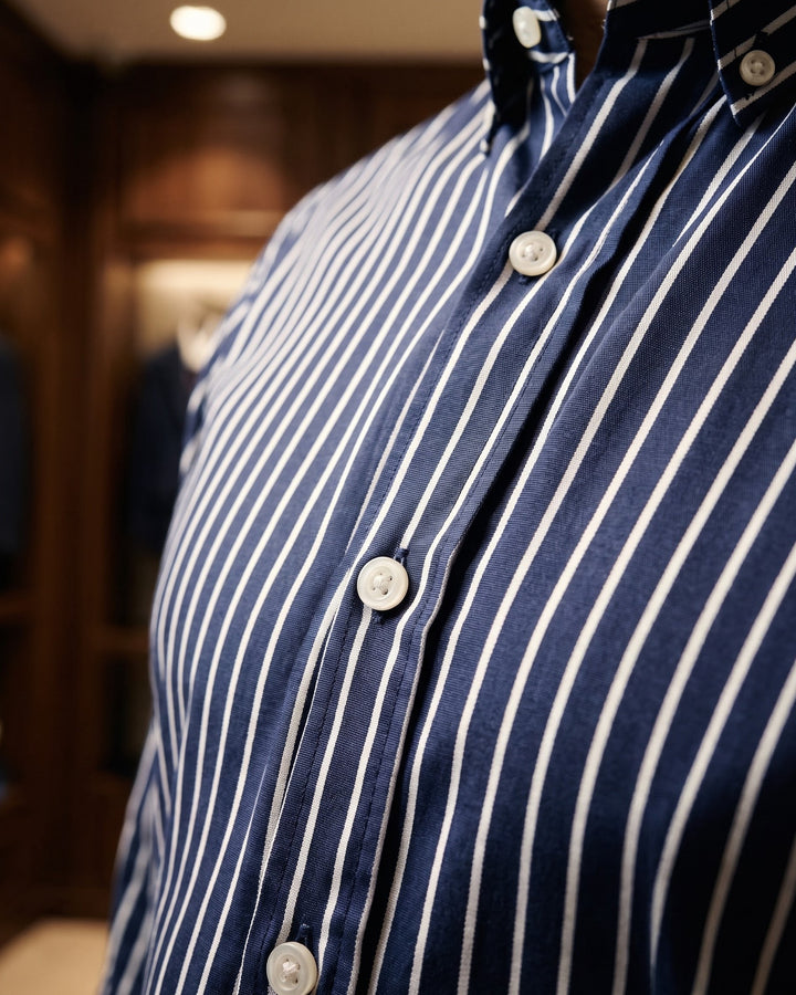 Lucio Striped Button-Down Shirt