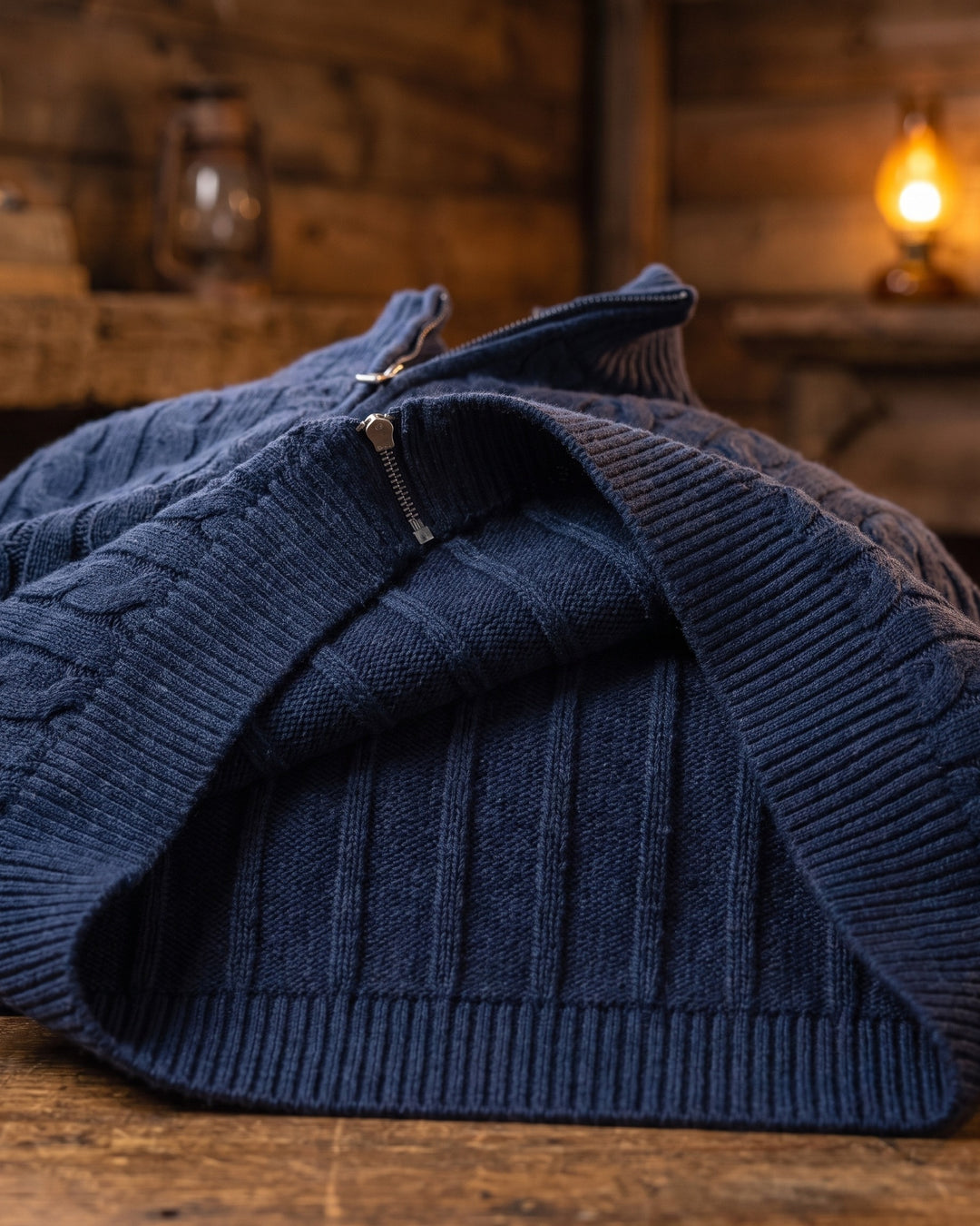 Vicente Cable Knit Quarter-Zip Sweater