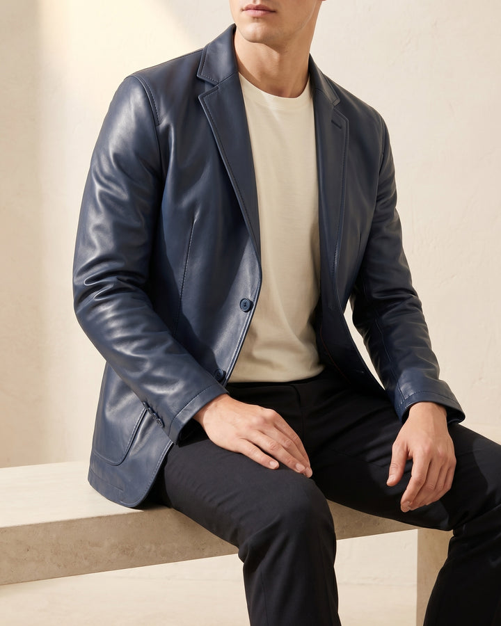 Sandro Faux Leather Blazer
