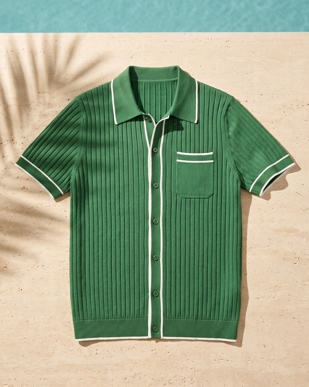 Isidoro Ribbed-Knit Polo Shirt