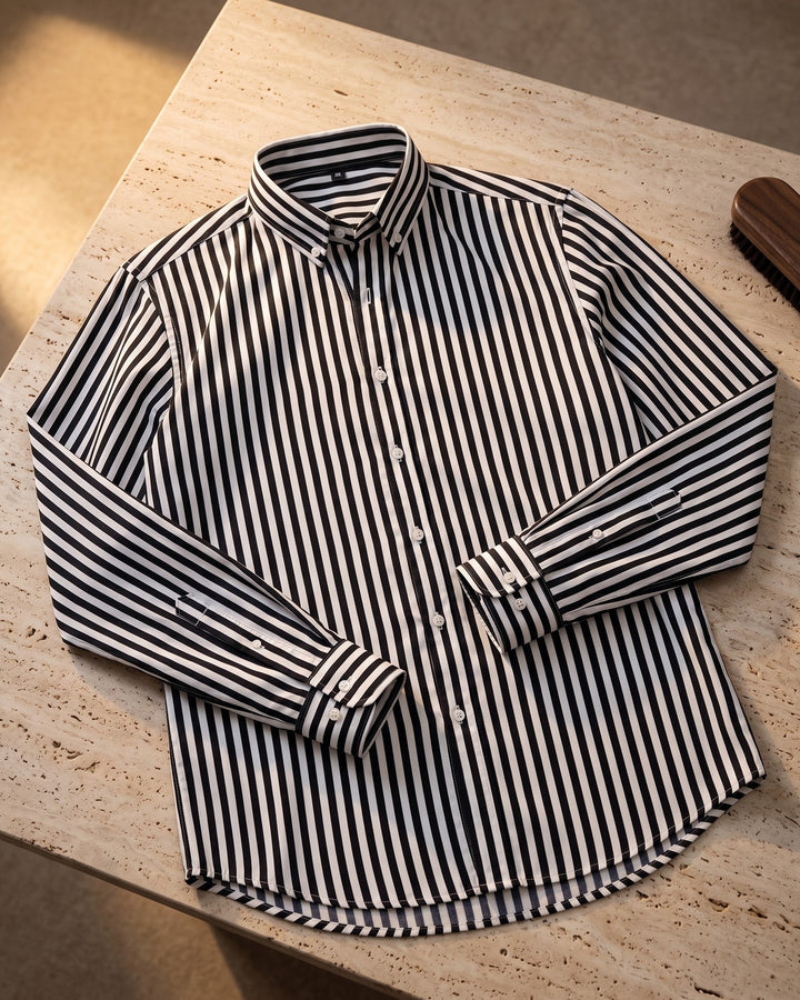 Lucio Striped Button-Down Shirt