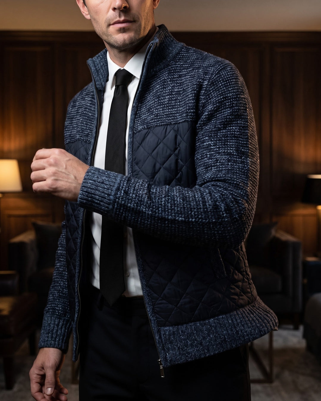 Rodrigo Hybrid Knit Quilted Jacket