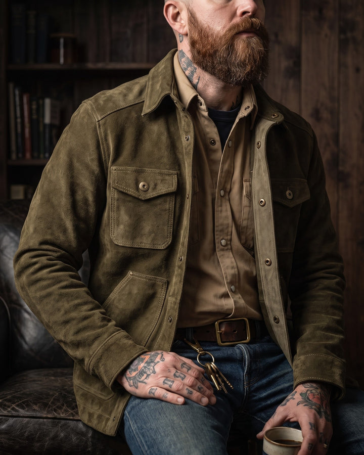 Ettore Suede Overshirt Jacket