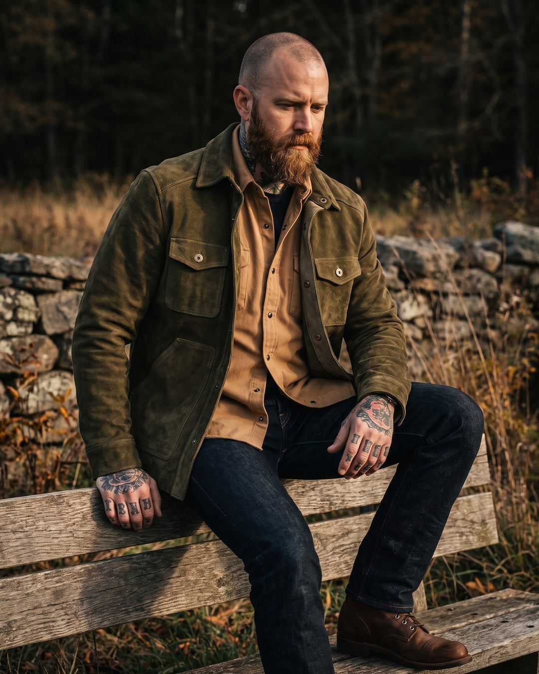 Ettore Suede Overshirt Jacket