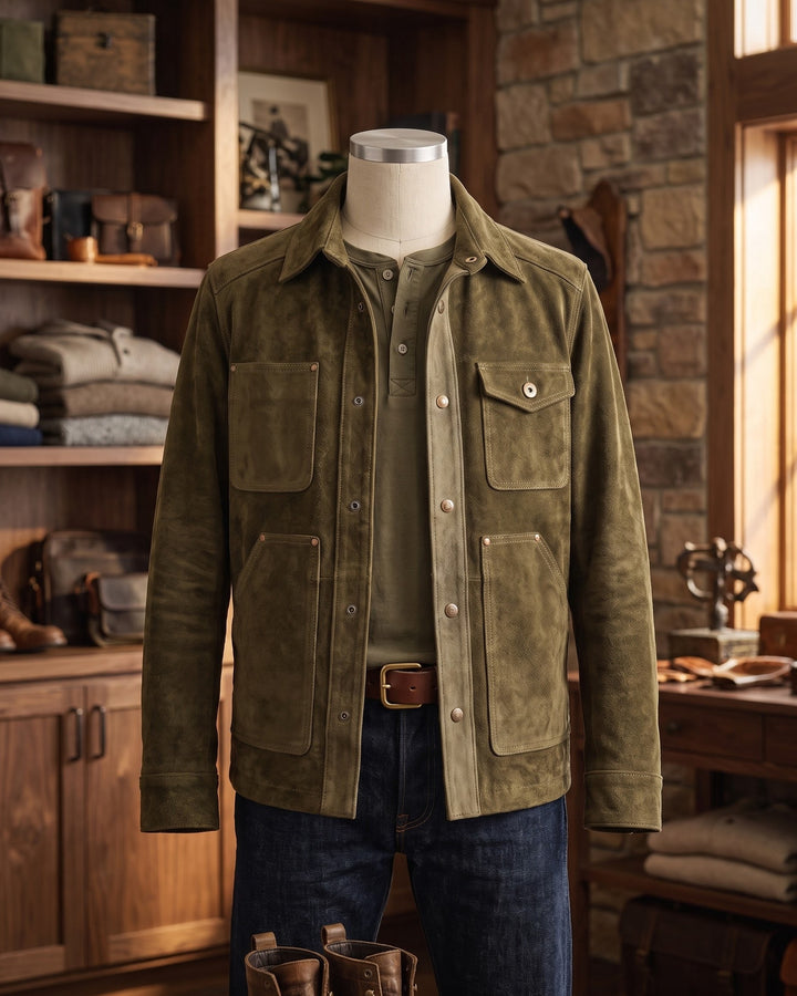 Ettore Suede Overshirt Jacket