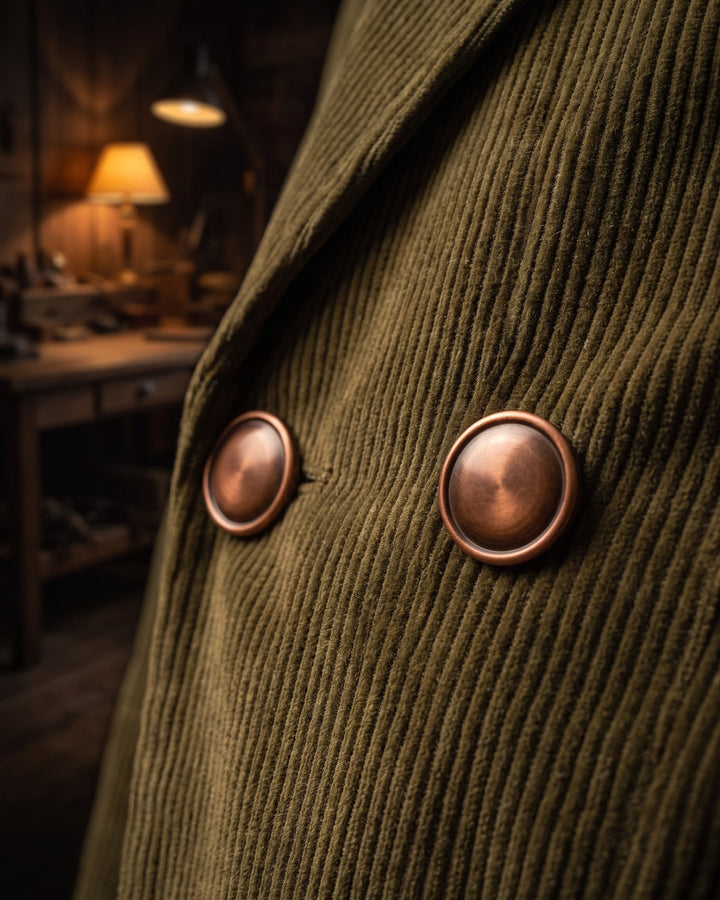 Salvador Corduroy Double-Breasted Suit Set