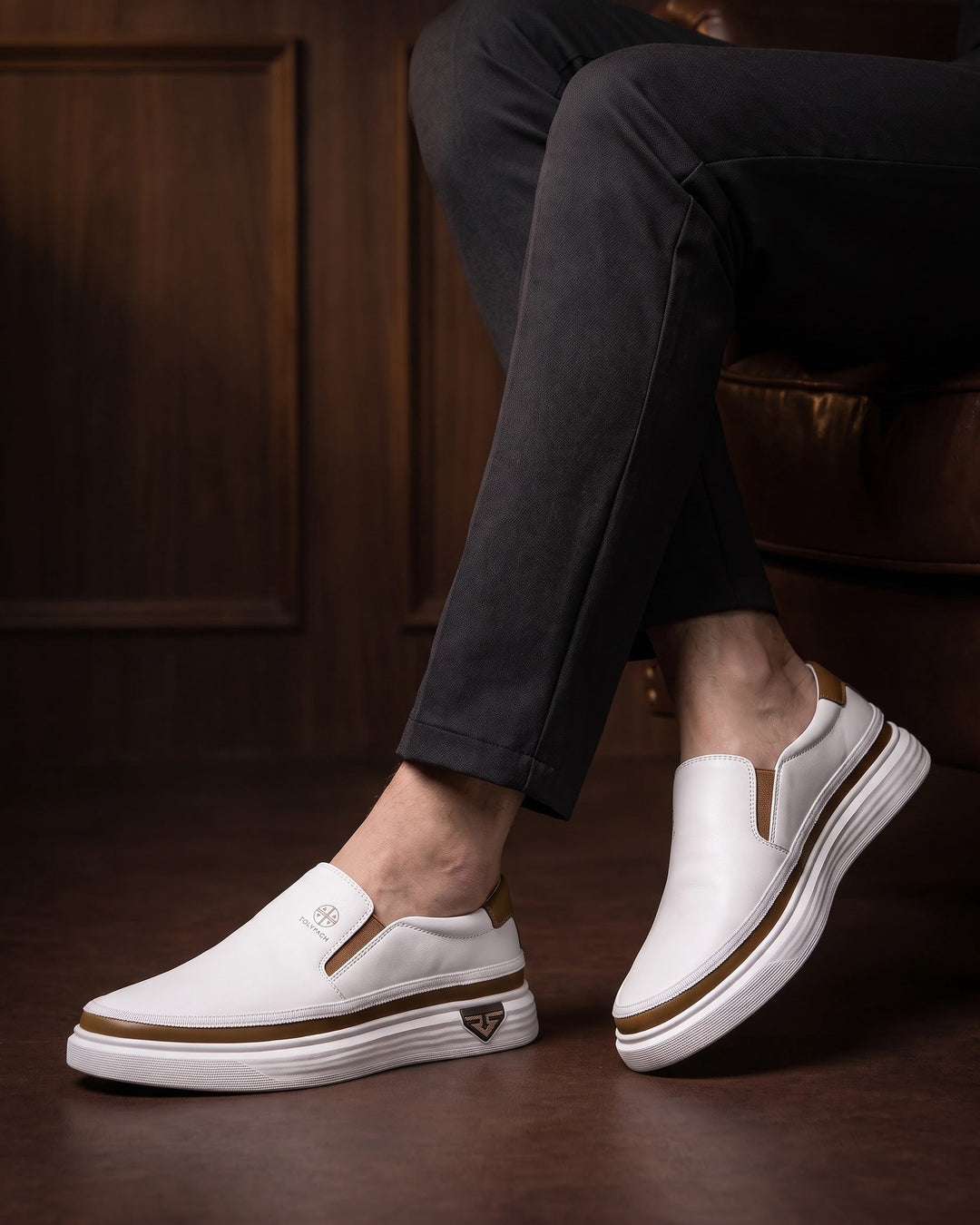 Leandro Faux Leather Slip-On Sneaker