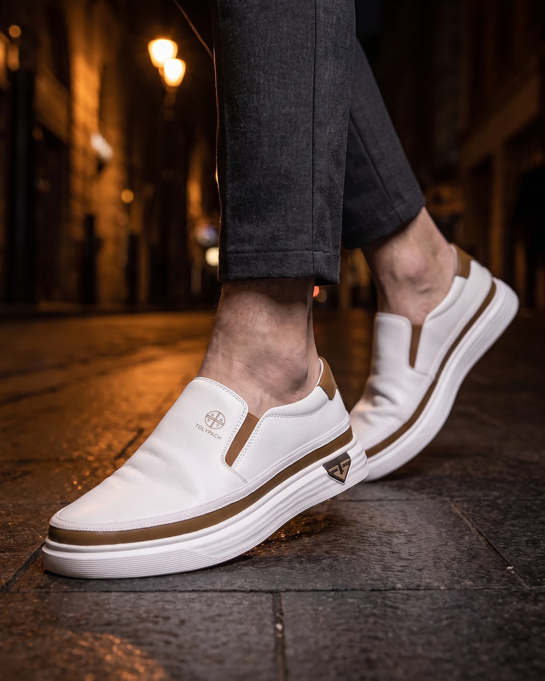 Leandro Faux Leather Slip-On Sneaker